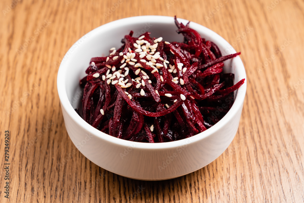 beetroot salad with sesame seeds beetroot salad with sesame seeds