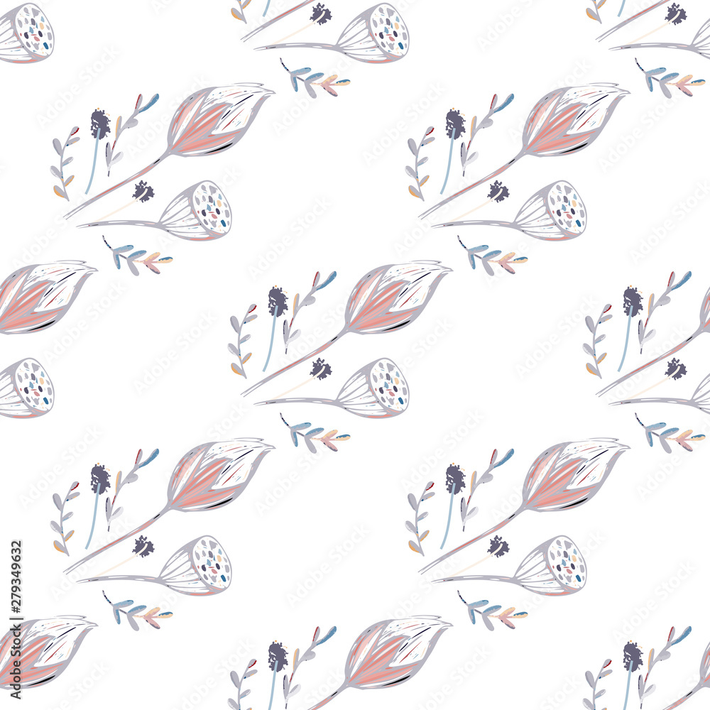 lotus flower seamless pattern trendy style with texture tablet painting Surface pattern design lotus flower seamless pattern trendy style with texture tablet painting Surface pattern design