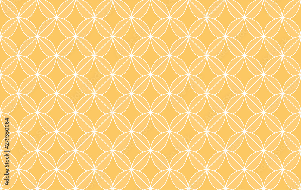 Seamless Geometric Art Deco Pattern. Abstract vector floral background.