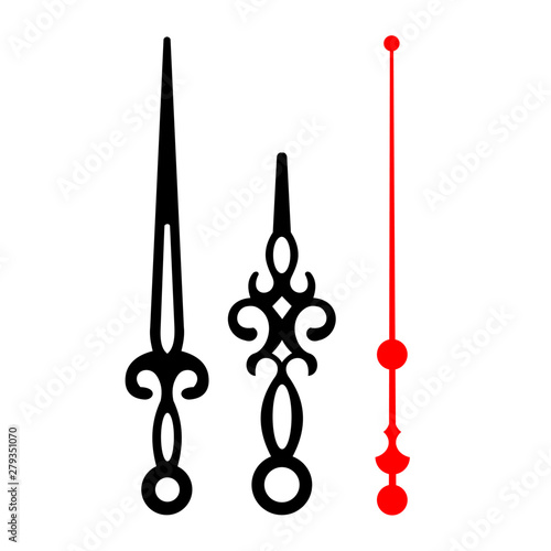 Vintage vector clock hands