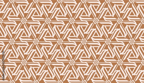 Vector Seamless illustration with pattern in triangles style. Curved line. Decorative design for For interior wallpaper, smart design, fashion print.