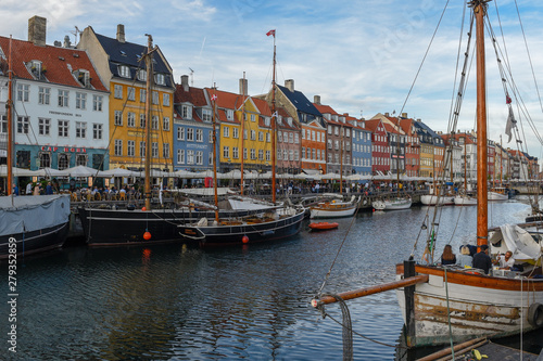 The Nyhavn canal at Copenhagen on Denmark © fotoember