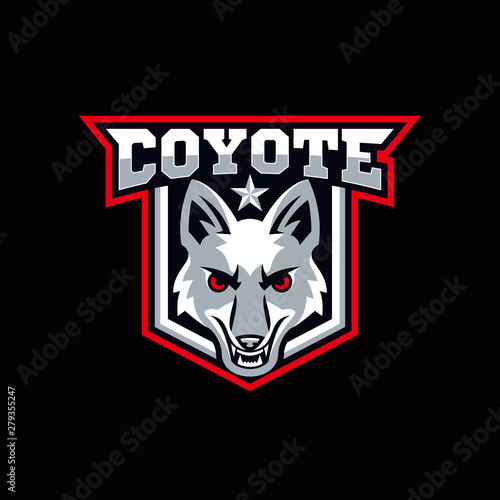 Coyote E Sport logo. Head Coyote E Sport vector