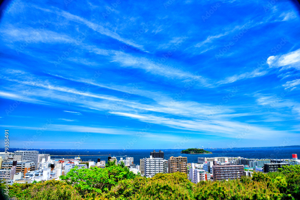 Landscape seen from Yokosuka-Chuo Park, Kanagawa, Japan. Landscape seen from Yokosuka-Chuo Park, Kanagawa, Japan.