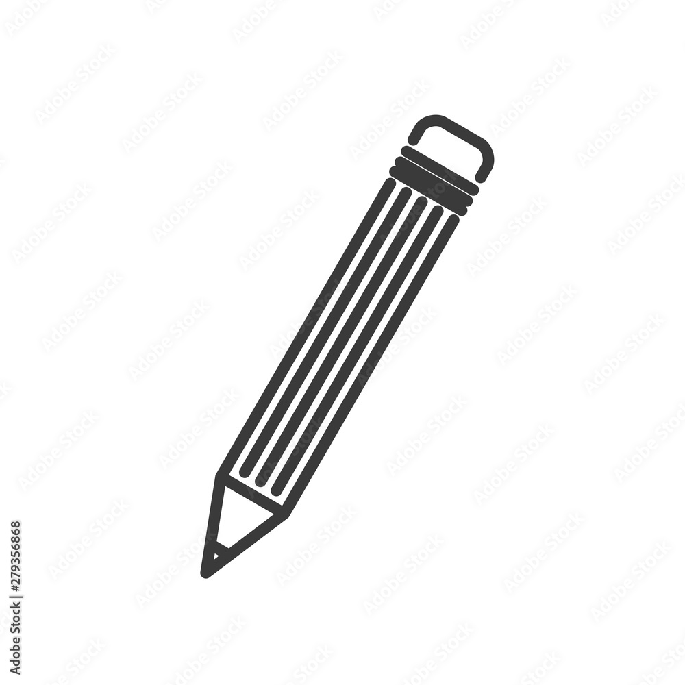 Pencil icon template color editable. Pencil symbol of graduation vector sign isolated on white background. Simple logo vector illustration for graphic and web design. Pencil icon template color editable. Pencil symbol of graduation vector sign isolated on white background. Simple logo vector illustration for graphic and web design.