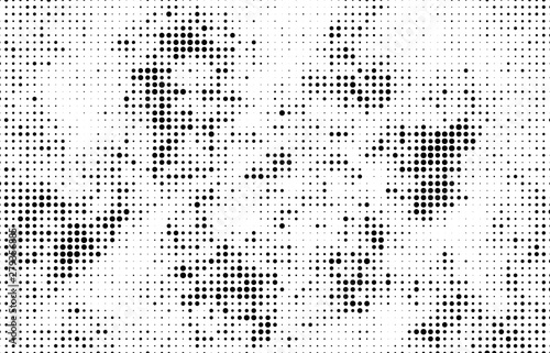 Abstract halftone wave dotted background. Monochrome texture of dots for printing.