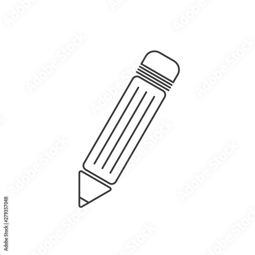Pencil icon template color editable. Pencil symbol of graduation vector sign isolated on white background. Simple logo vector illustration for graphic and web design.