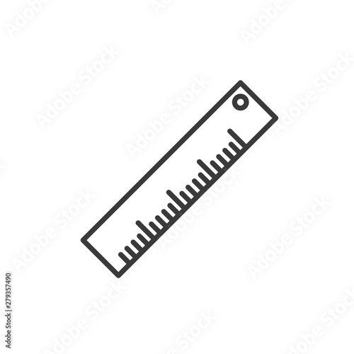 Ruler icon template color editable. Measurement ruler symbol vector sign isolated on white background. Simple logo vector illustration for graphic and web design.