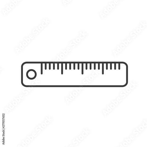 Ruler icon template color editable. Measurement ruler symbol vector sign isolated on white background. Simple logo vector illustration for graphic and web design.