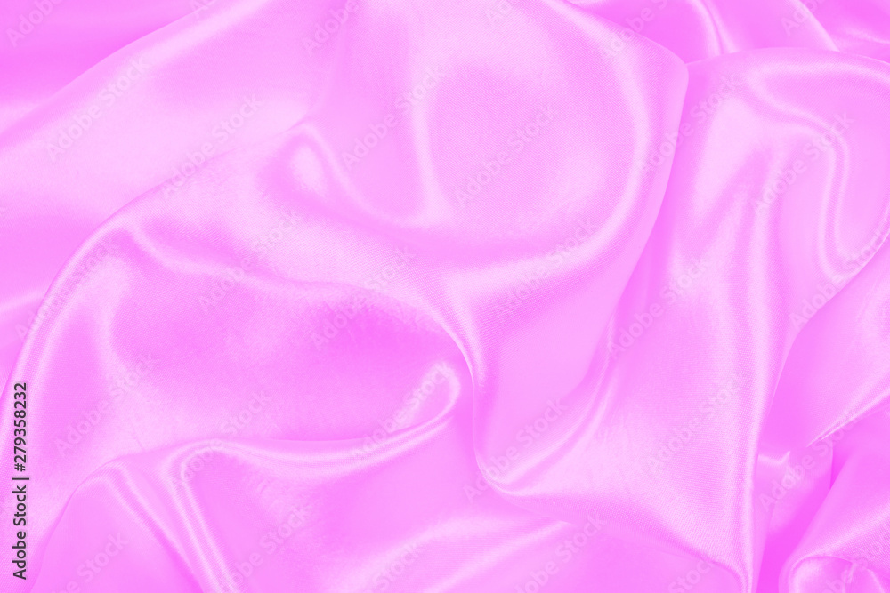 Obraz premium Beautiful pink satin luxury cloth texture can use as wedding background, fabric