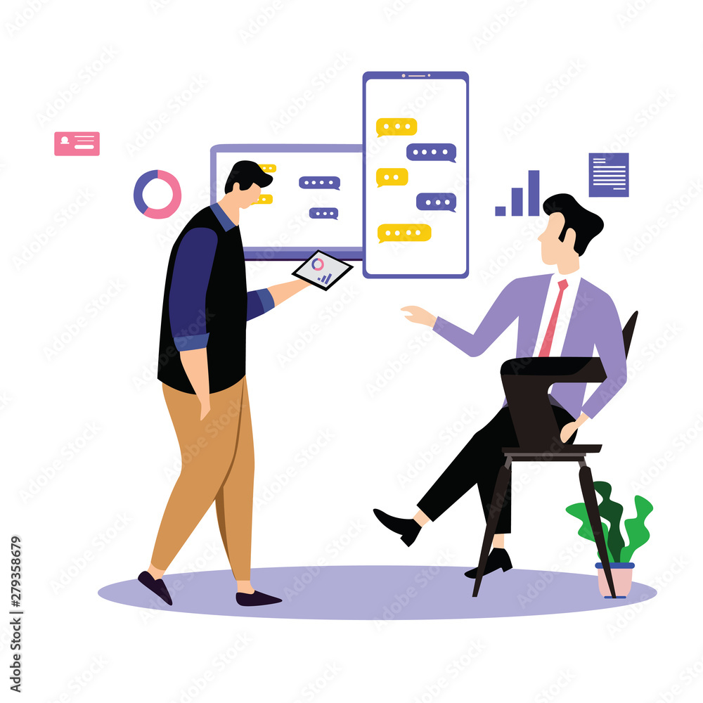 Man Working Vector Template Design Illustration Man Working Vector Template Design Illustration