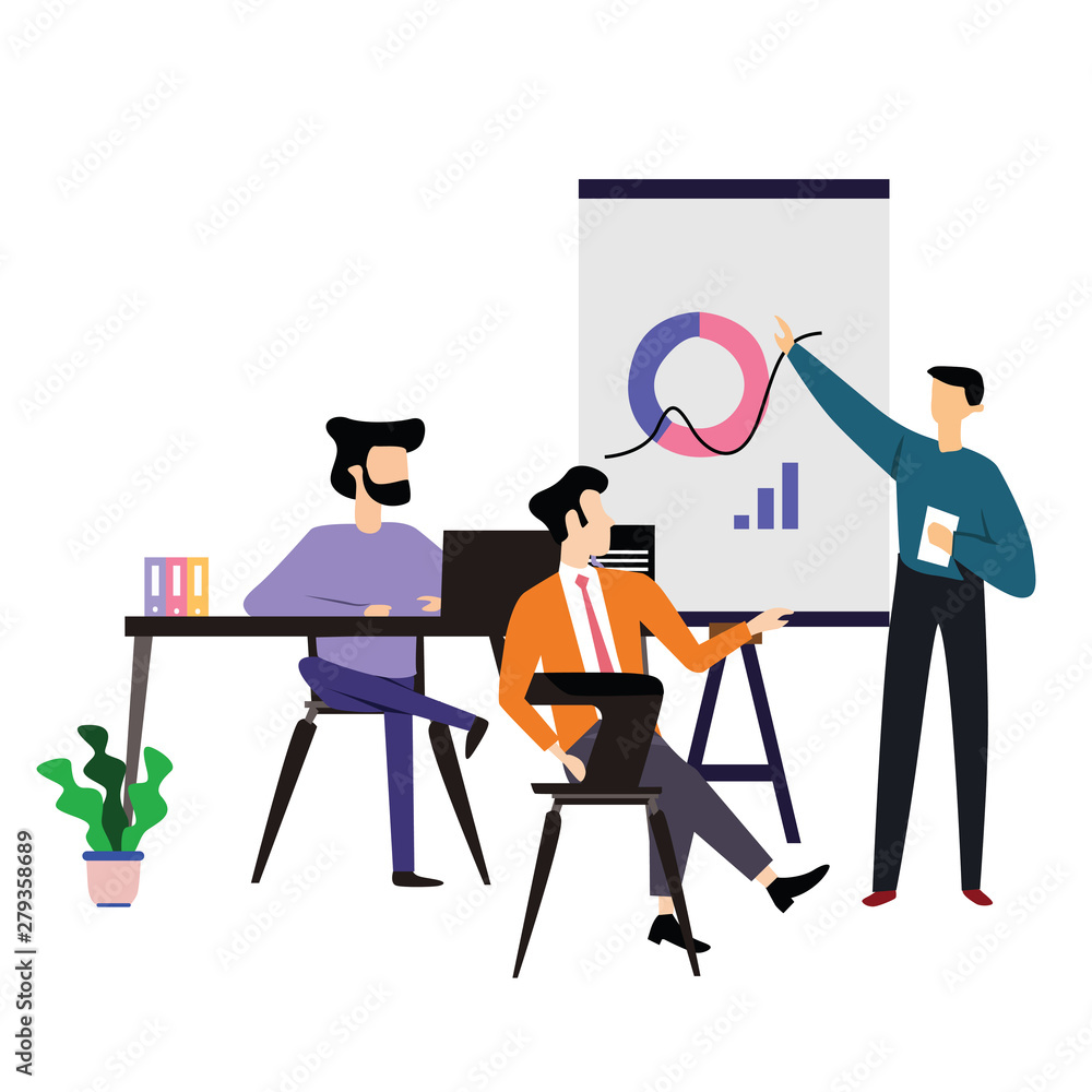 Man Working Vector Template Design Illustration Man Working Vector Template Design Illustration