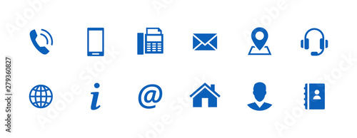 Set of contact icons