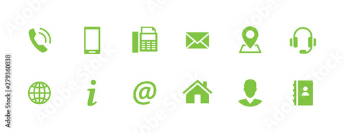 Set of contact icons