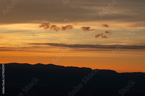 Sunset and paraglider