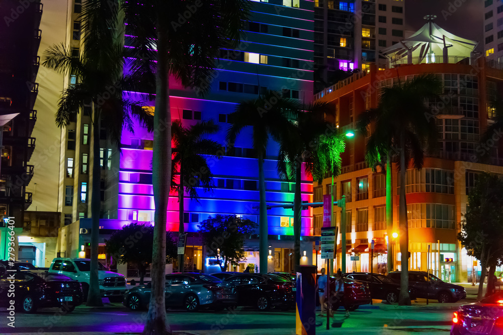 Downtown Miami by night