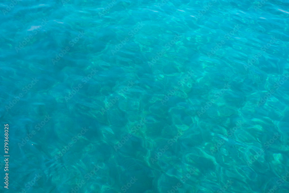 Blue sea water blurred ripple background. Aegean Sea, Turkey