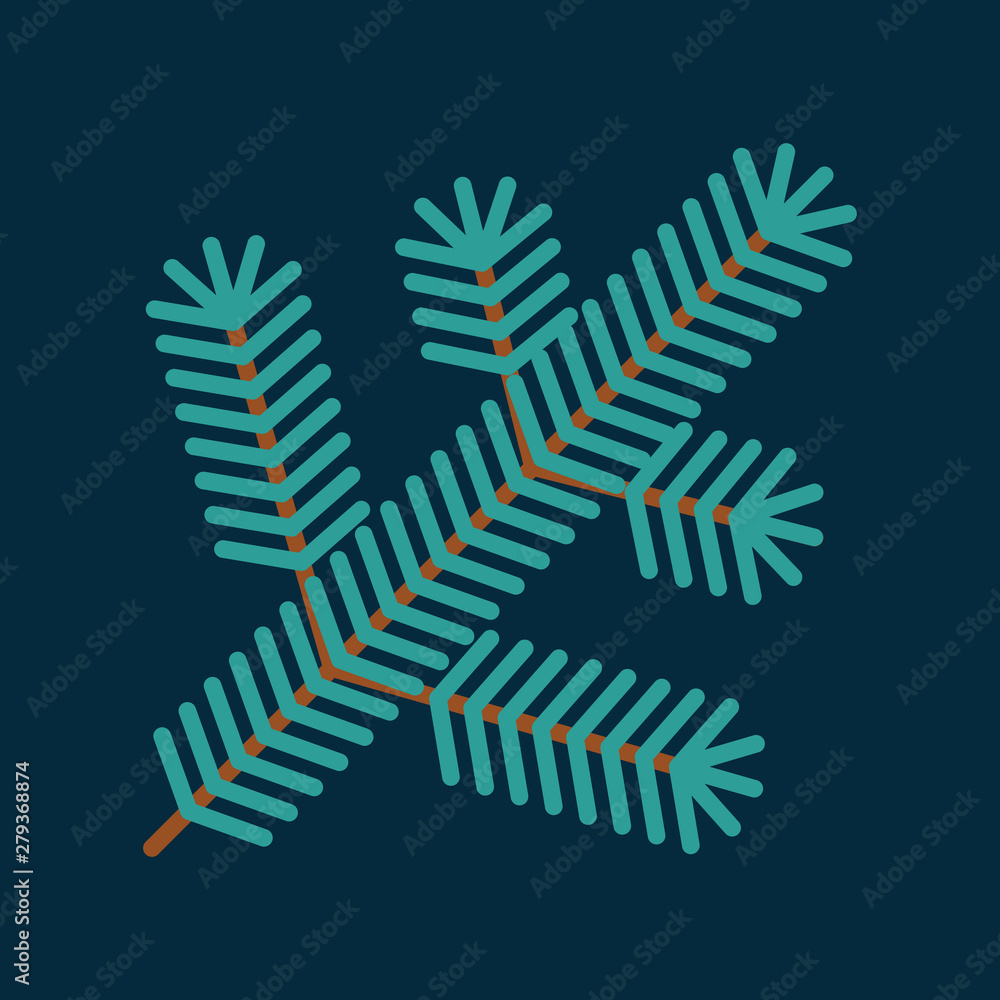 Christmas and New Year 2020 flat color icon on the dark blue background. Vector illustration for xmas holidays. Christmas and New Year 2020 flat color icon on the dark blue background. Vector illustration for xmas holidays.