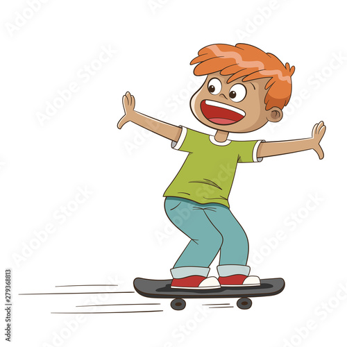 Happy Boy Skating