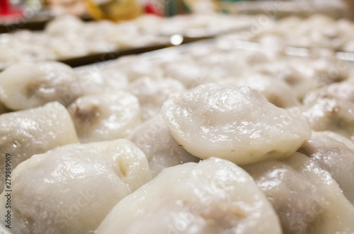 Taiwan meatballs in a group on a dish