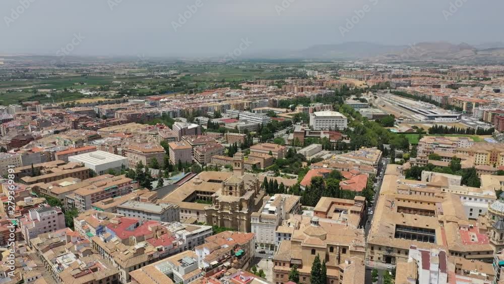 Aerial view of cityscape of Granada, historic center of city in Andalusia during summer - landscape panorama of Spain from above, Europe Aerial view of cityscape of Granada, historic center of city in Andalusia during summer - landscape panorama of Spain from above, Europe