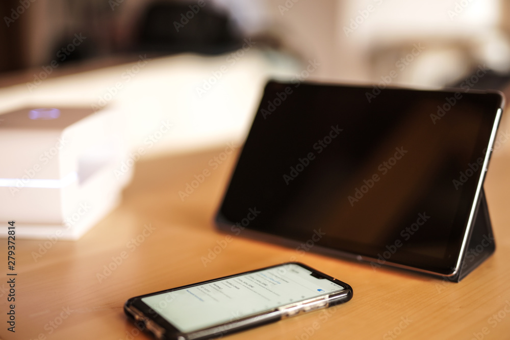 Tablet Smartphone and Internet Connection Tablet Smartphone and Internet Connection