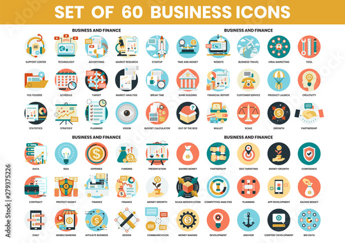 Business icons set for business