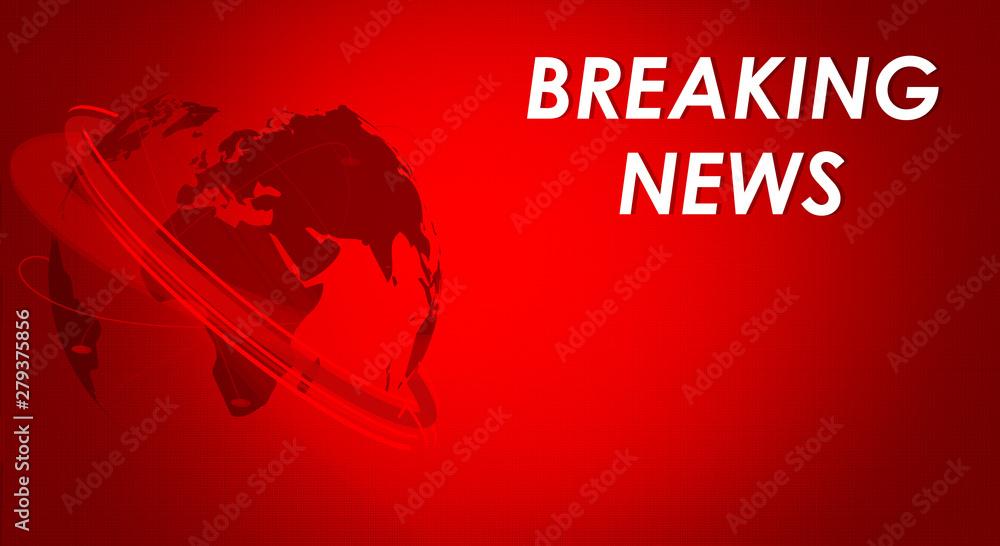 Breaking News Background in Red Color With Futuristic Globe Stock  Illustration | Adobe Stock