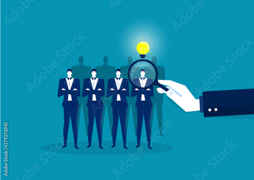 Employee Search or Human Resources .thinking idea  vector illustrator