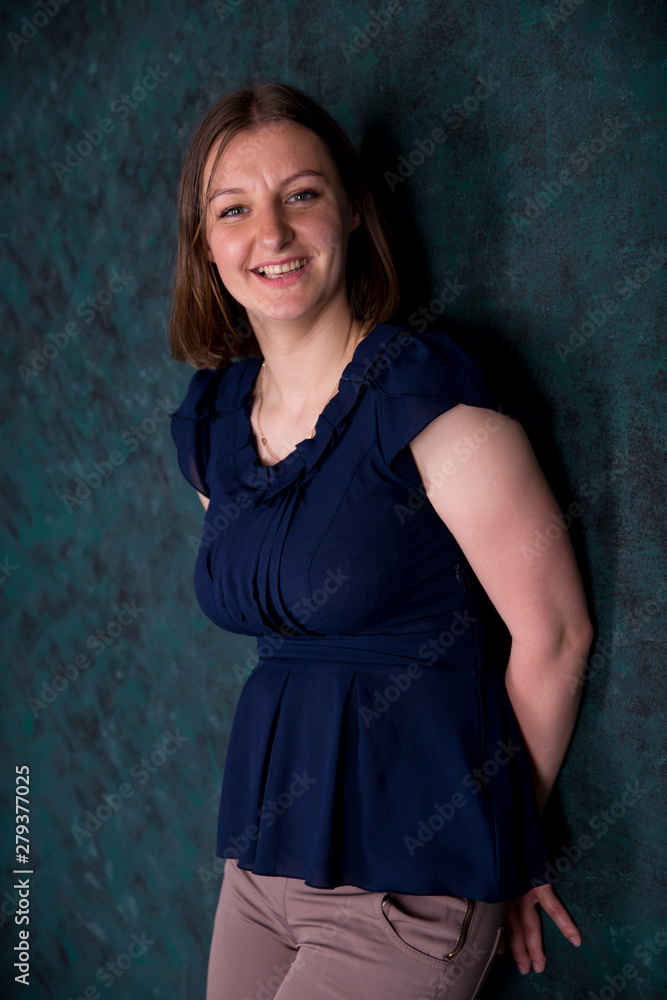 Portrait of Beautiful Young Woman in Studio Portrait of Beautiful Young Woman in Studio