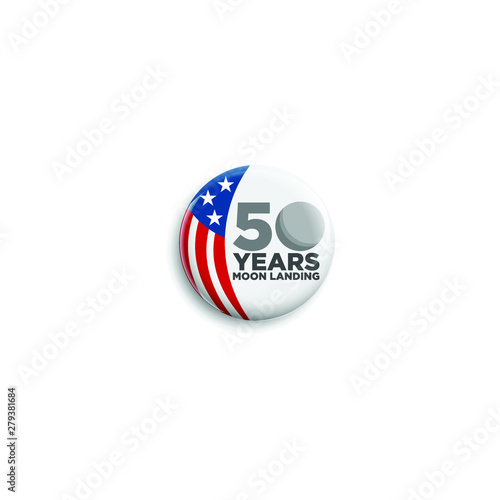 50 years moon landing Apollo 11 celebration anniversary for website, poster, greeting card, social media