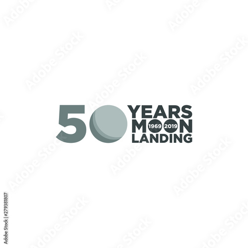 50 years moon landing Apollo 11 celebration anniversary for website, poster, greeting card, social media