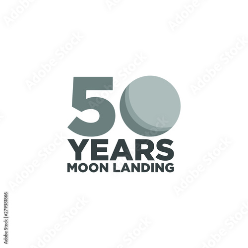 50 years moon landing Apollo 11 celebration anniversary for website, poster, greeting card, social media