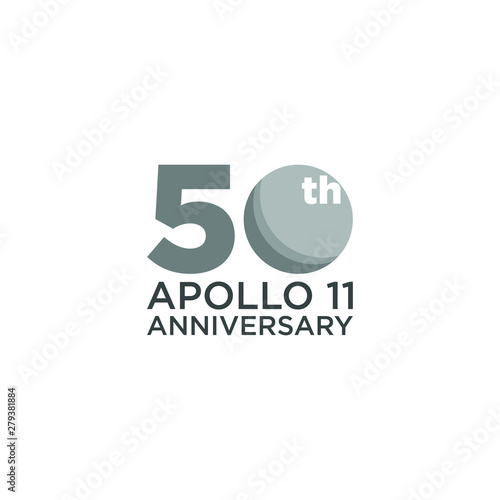 50 years moon landing Apollo 11 celebration anniversary for website, poster, greeting card, social media