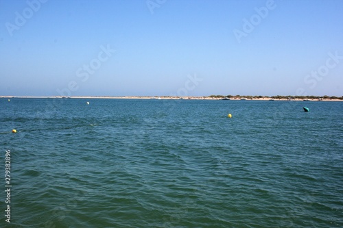 calm sea with blue sky 