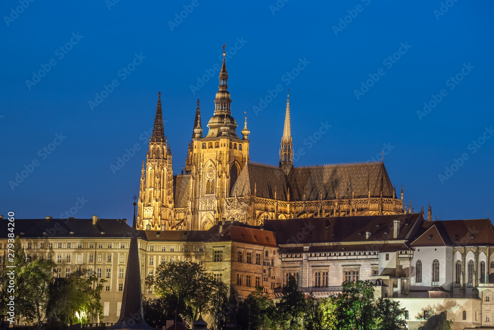 Fototapeta premium Prague Castle in the evening, Prague, Czech Republic