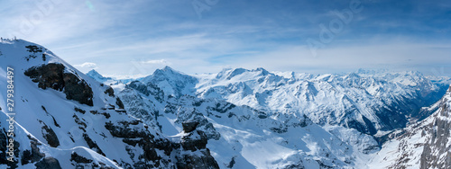 Panorama of Titlis mountain in summer, Switzerland