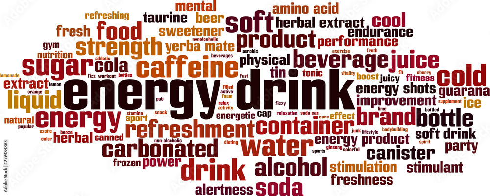 Energy drink word cloud