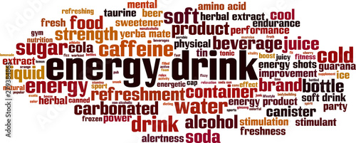 Energy drink word cloud