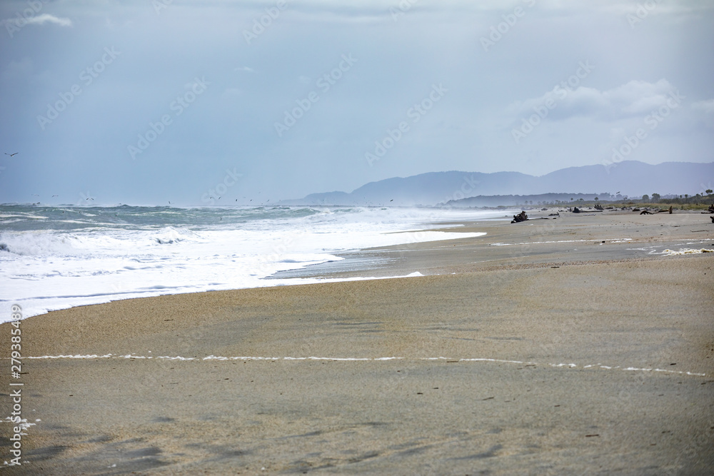 stormy ocean scenery background