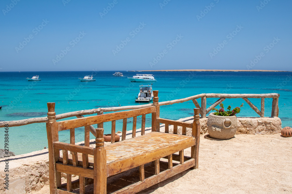 the beach of giftun island