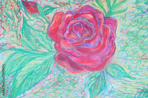 Author's original texture with pastels painted by the artist