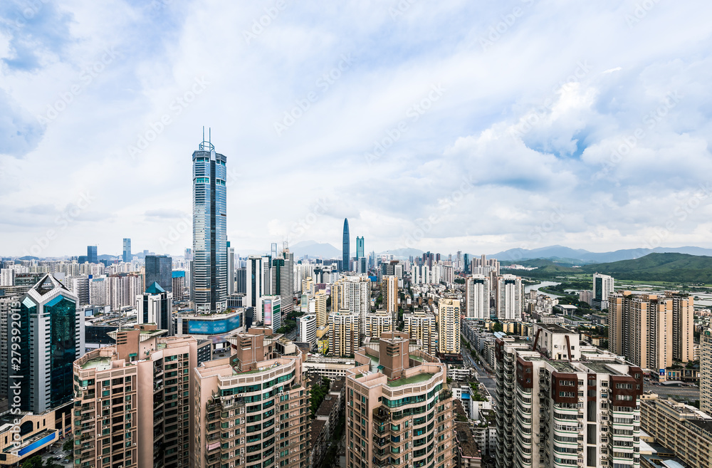 Fototapeta premium Shenzhen Huaqiang North SEG Building, Shenzhen, Guangdong, China