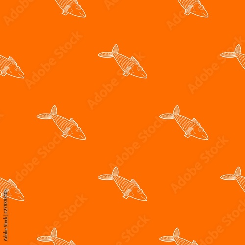 Fish pattern vector orange for any web design best