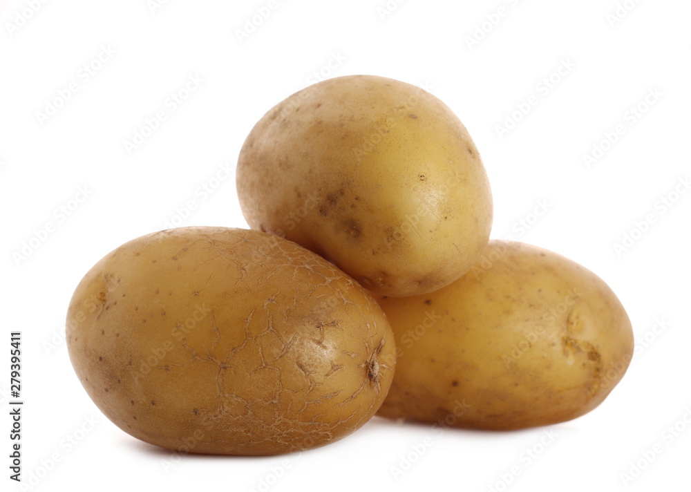 Organic potato isolated on white background Organic potato isolated on white background