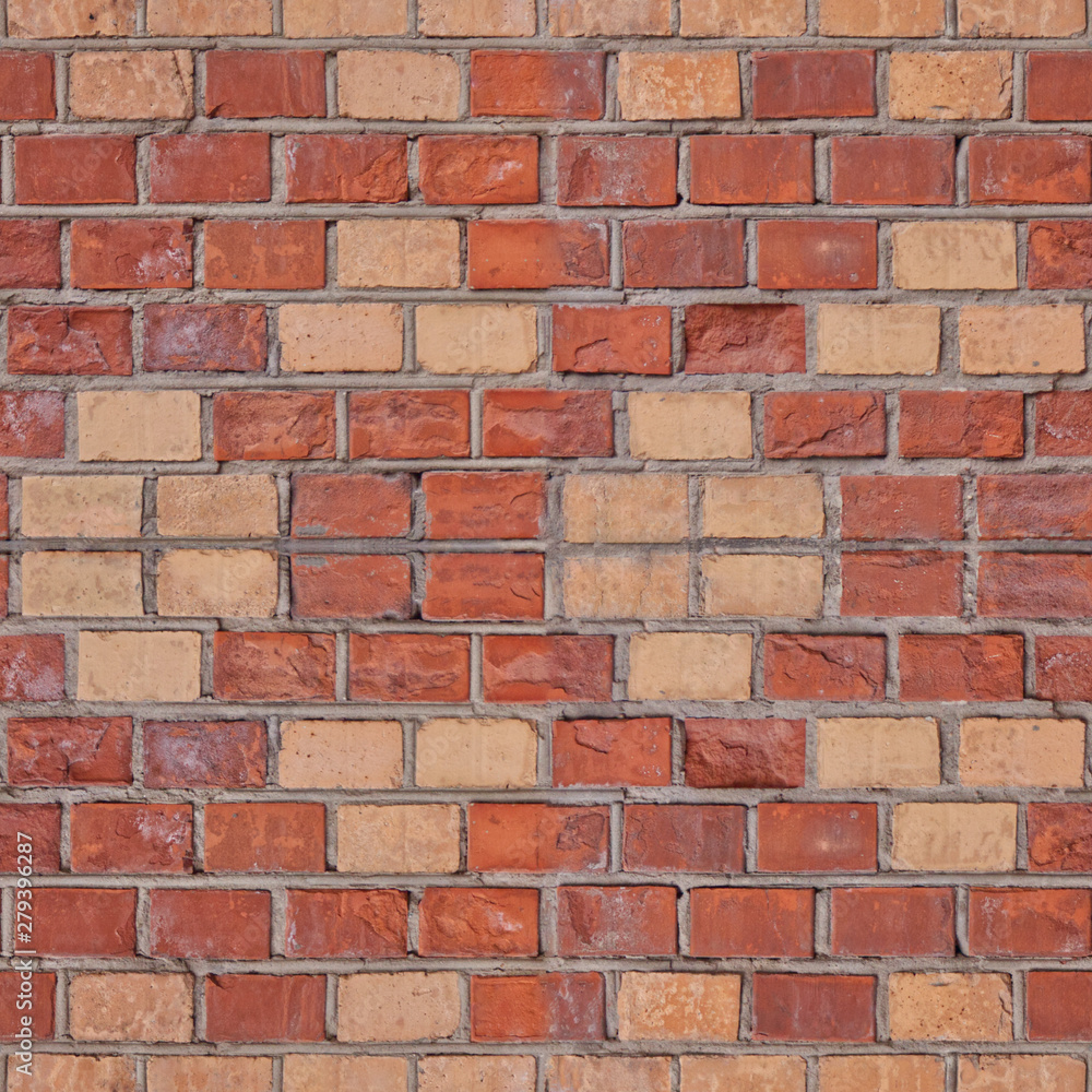 Fototapeta premium Seamless photo pattern of red broken bricks rhombus.