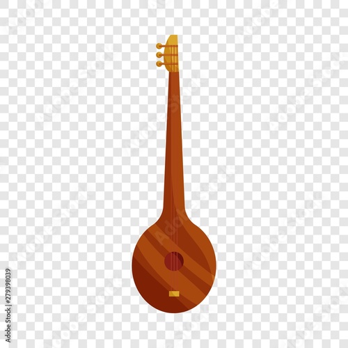 Saz turkish music instrument icon in cartoon style isolated on background for any web design