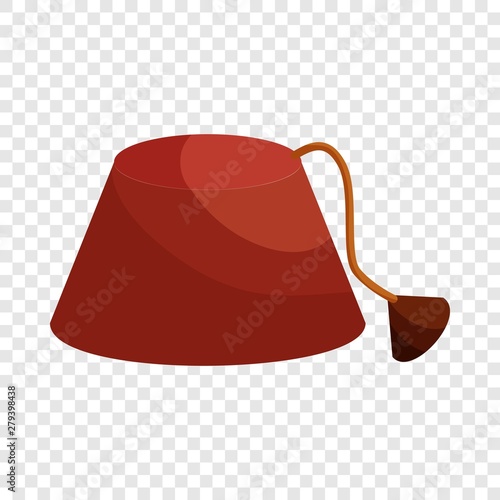 Turkish hat, fez icon in cartoon style isolated on background for any web design
