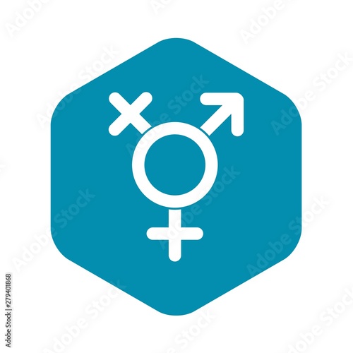 Transgender sign icon. Simple illustration of transgender sign vector icon for web