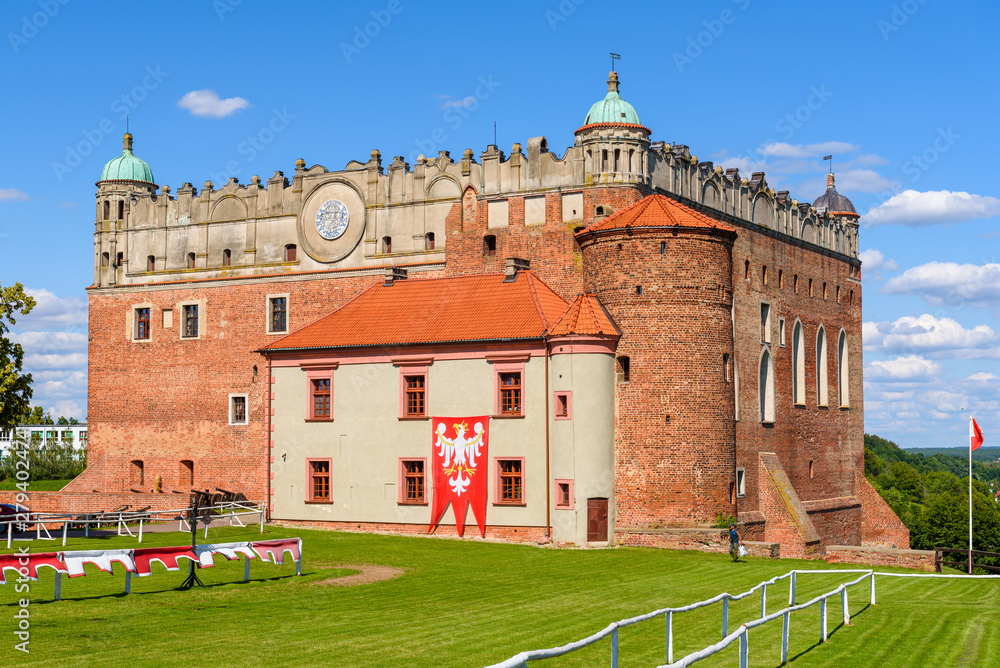 Castle in Golub-Dobrzyn - Teutonic castle from the turn of the 13th and 14th centuries, erected on a hill overlooking the city, preserved in the Gothic-Renaissance style. Poland, Europe
